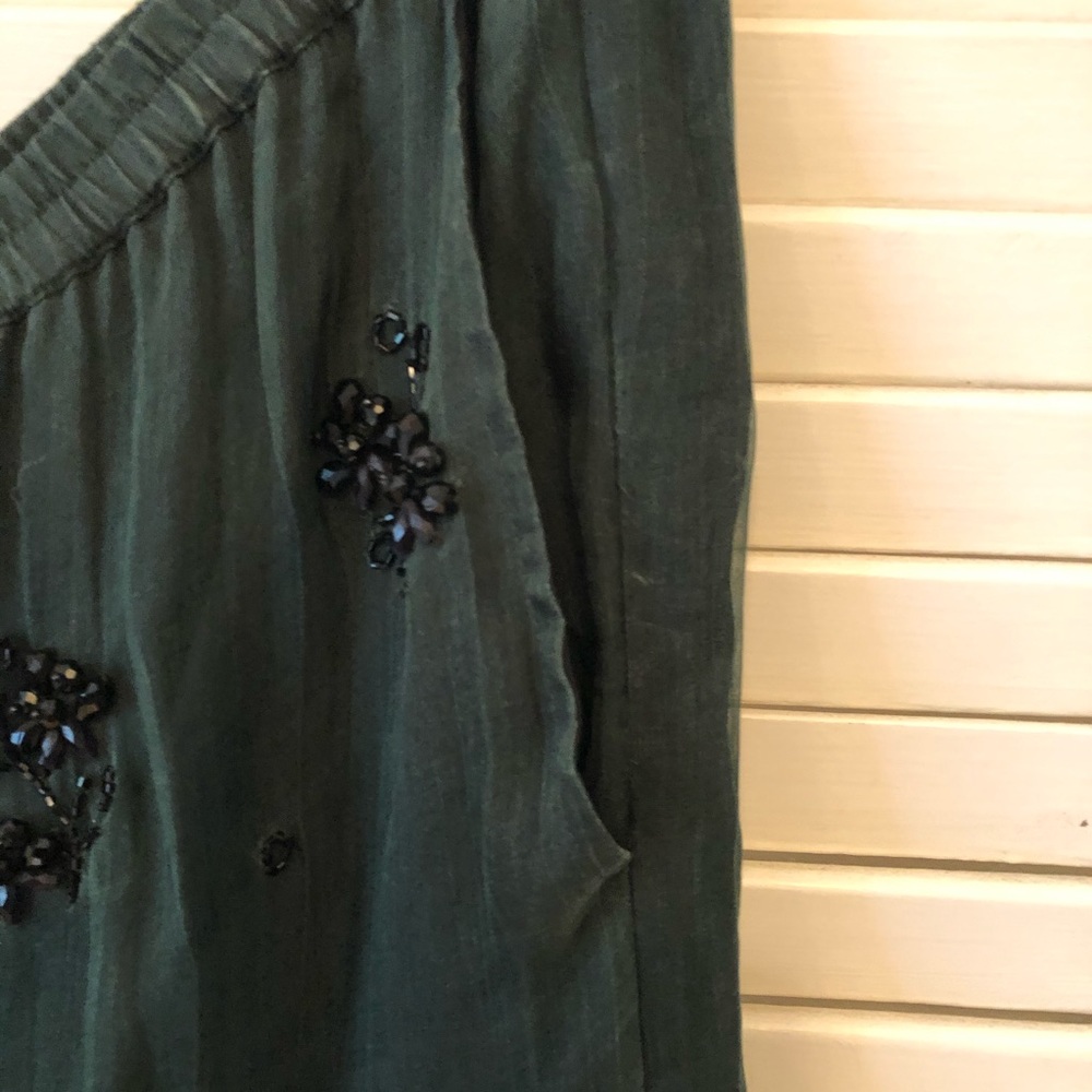NWT Gold Hawk silk skirt with beads - Picture 7 of 7